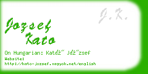 jozsef kato business card
